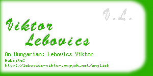 viktor lebovics business card